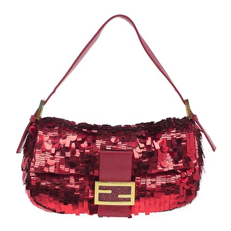 fendi red sequin baguette|Fendi baguette handbags.